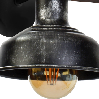Kinkiet FARO BLACK / WOOD 1xE27 60W