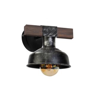 Kinkiet FARO BLACK / WOOD 1xE27 60W