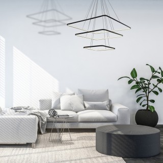 LAMPA WISZĄCA NIX BLACK 117W LED Barwa ciepła 3000K