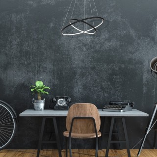 LAMPA WISZĄCA ORION BLACK 53W LED Barwa ciepła 3000K