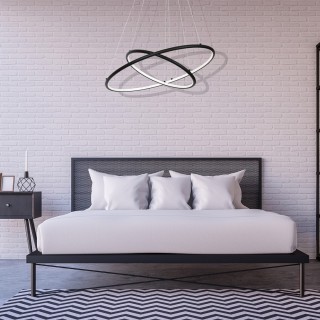 LAMPA WISZĄCA ORION BLACK 53W LED Barwa ciepła 3000K