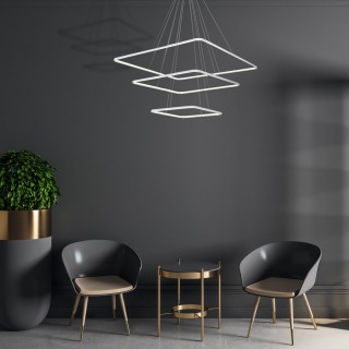 LAMPA WISZĄCA NIX WHITE 117W LED Barwa ciepła 3000K
