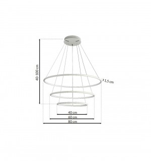 LAMPA WISZĄCA ORION WHITE 99W LED Barwa ciepła 3000K