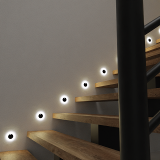 OTI BLACK Barwa Ciepła 3000K. PIR. 12V