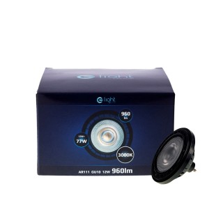 ŻARÓWKA AR111 10W GU10 Barwa ciepła 3000K Czarna