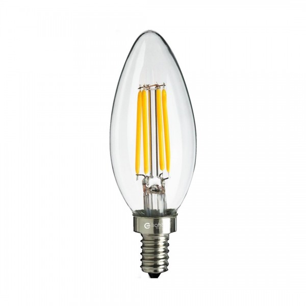 Żarówka Filamentowa LED 6W Świeczka E14 Barwa ciepła 2700K