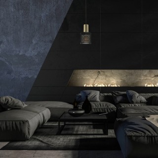 Lampa Wisząca ARES GOLD 1xE27