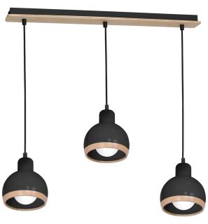 Lampa wisząca OVAL BLACK 3xE27