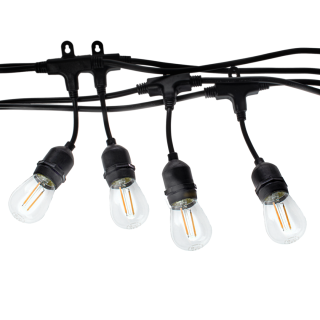 GIRLANDA 15 METRÓW Z ZARÓWKĄ FILAMENTOWĄ 15x0,5W