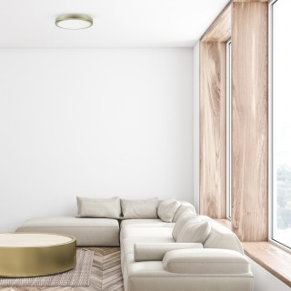 PLAFON LED 18W ZŁOTY IP65 Barwa ciepła 3000K