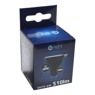 CZARNA ŻARÓWKA LED 6W GU10 Barwa ciepła 3000K