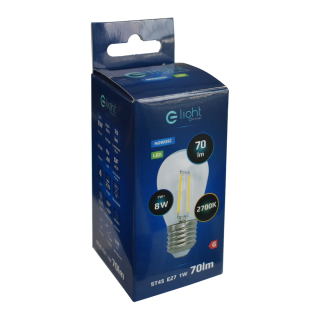 Żarówka Filamentowa LED 1W ST45 E27 2700K Barwa ciepła