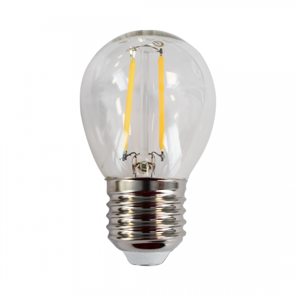 Żarówka Filamentowa LED 2W E27 G45 2700K Barwa ciepła
