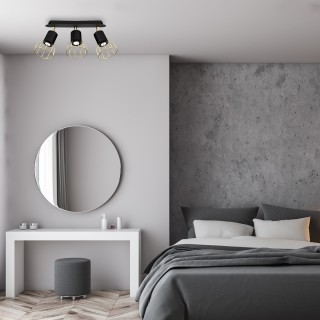 Lampa sufitowa DANTE GOLD/BLACK 3x mini GU10