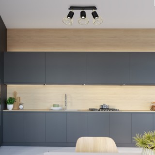 Lampa sufitowa DANTE GOLD/BLACK 3x mini GU10