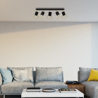 Lampa sufitowa DANTE GOLD/BLACK 5x mini GU10