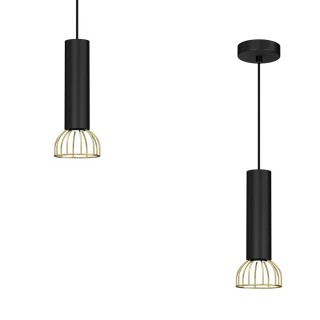 Lampa wisząca DANTE GOLD/BLACK 1x mini GU10