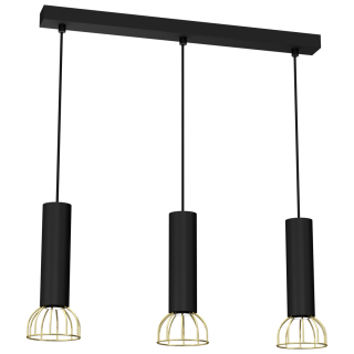 Lampa wisząca DANTE GOLD/BLACK 3x mini GU10