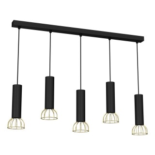 Lampa wisząca DANTE GOLD/BLACK 5x mini GU10