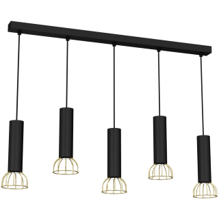 Lampa wisząca DANTE GOLD/BLACK 5x mini GU10