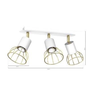 Lampa sufitowa DANTE GOLD/WHITE 3x mini GU10