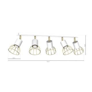 Lampa sufitowa DANTE GOLD/WHITE 5x mini GU10