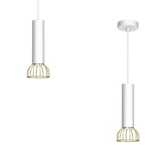 Lampa wisząca DANTE GOLD/WHITE 1x mini GU10