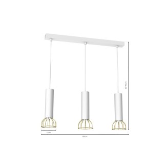 Lampa wisząca DANTE GOLD/WHITE 3x mini GU10