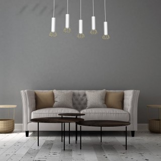 Lampa wisząca DANTE GOLD/WHITE 5x mini GU10