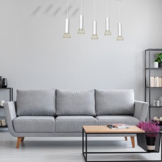 Lampa wisząca DANTE GOLD/WHITE 5x mini GU10