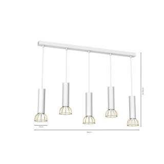 Lampa wisząca DANTE GOLD/WHITE 5x mini GU10