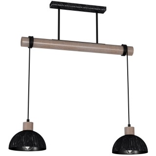 Lampa wisząca ERIK Sawn black/patinated wood 2XE27