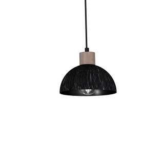 Lampa wisząca ERIK Sawn black/patinated wood 2XE27
