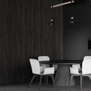 Lampa wisząca ERIK Sawn black/patinated wood 2XE27