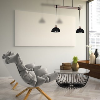Lampa wisząca ERIK Sawn black/patinated wood 2XE27