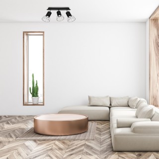 Lampa Sufitowa DANTE SILVER/BLACK 3x mini GU10