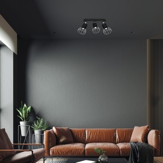 Lampa Sufitowa DANTE SILVER/BLACK 3x mini GU10