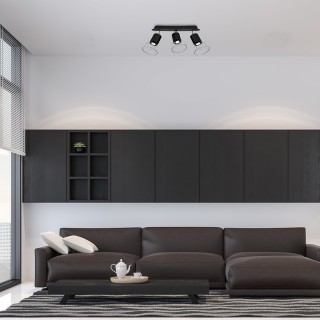 Lampa Sufitowa DANTE SILVER/BLACK 3x mini GU10