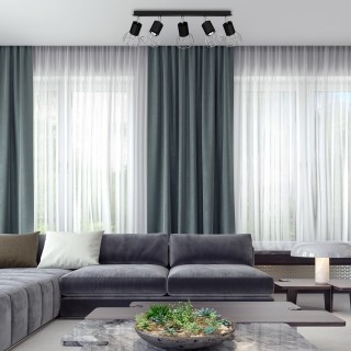 Lampa Sufitowa DANTE SILVER/BLACK 5x mini GU10