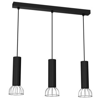 Lampa Wisząca DANTE SILVER/BLACK 3x mini GU10