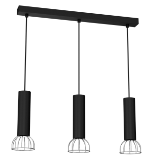 Lampa Wisząca DANTE SILVER/BLACK 3x mini GU10