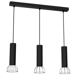 Lampa Wisząca DANTE SILVER/BLACK 3x mini GU10