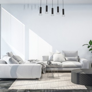 Lampa Wisząca DANTE SILVER/BLACK 5x mini GU10