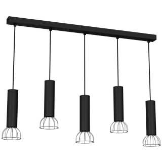 Lampa Wisząca DANTE SILVER/BLACK 5x mini GU10