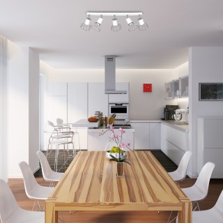 Lampa Sufitowa DANTE SILVER 5x mini GU10