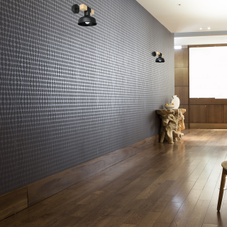 Kinkiet FARO CZARNY / NATURALNE DREWNO 1xE27 60W