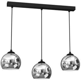 Lampa wisząca TORO BLACK / CHROME 3xE27