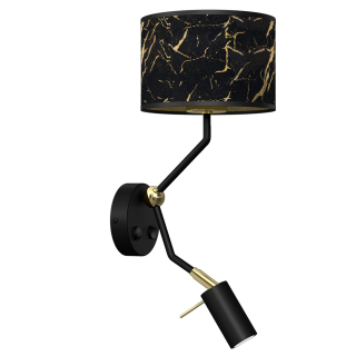 Kinkiet SENSO Black/Gold 1xE27 + 1x mini GU10