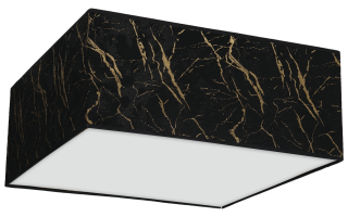 Lampa sufitowa SENSO Black/Gold kwadrat 400mm 2xE27