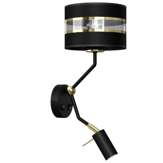 Kinkiet ULTIMO BLACK 1xE27 + 1x mini GU10